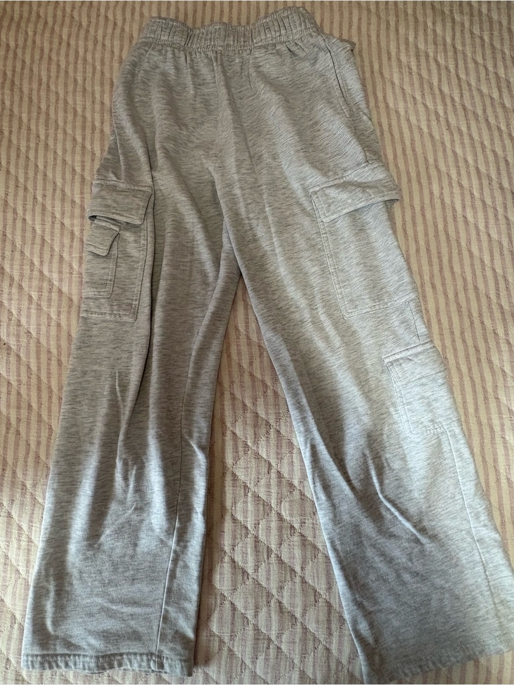 Garage Heather Grey Baggy Cargo Sweatpants